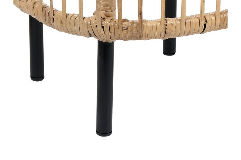 Rimouski Sidebord 67x67 cm - Naturlig/Sort - Hagemøbler & utemiljø - Hagebord - Sidebord utendørs