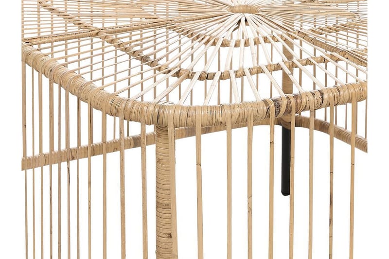 Rimouski Sidebord 67x67 cm - Naturlig/Sort - Hagemøbler & utemiljø - Hagebord - Sidebord utendørs