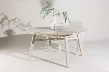 Rives rundt spisebord 150 cm utendørs - Hvitkalket - Hagemøbler & utemiljø - Hagebord - Spisebord ute