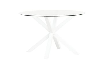 Rundt bord Maletto - Hvit, gjennomsiktig - Hagemøbler & utemiljø - Hagebord - Spisebord ute