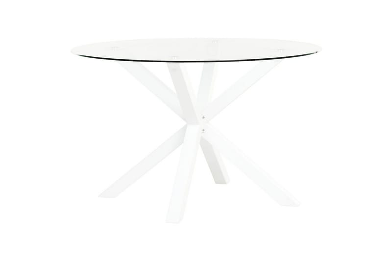 Rundt bord Maletto - Hvit, gjennomsiktig - Hagemøbler & utemiljø - Hagebord - Spisebord ute