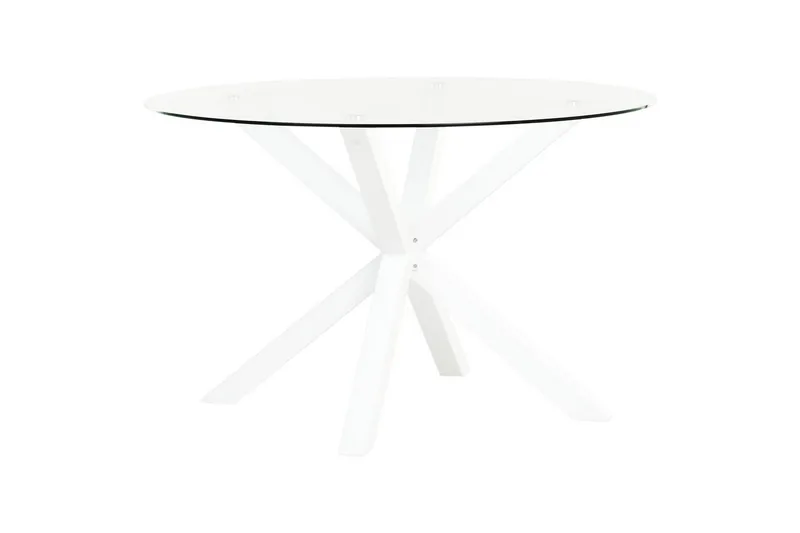 Rundt bord Maletto - Hvit, gjennomsiktig - Hagemøbler & utemiljø - Hagebord - Spisebord ute