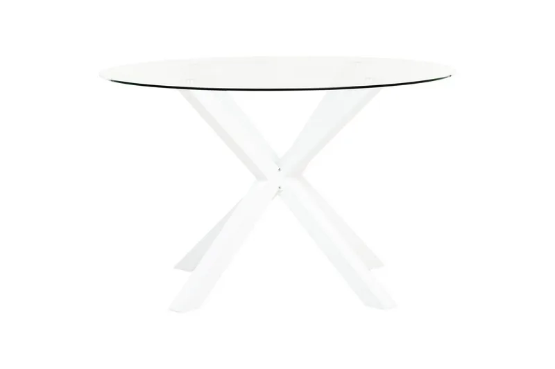 Rundt bord Maletto, Hvit, gjennomsiktig