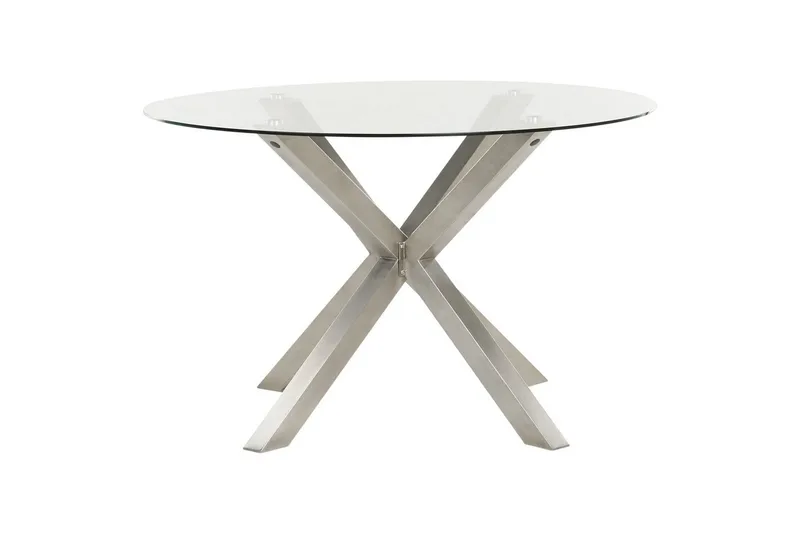 Rundt bord Maletto - Sølv, Transparent - Hagemøbler & utemiljø - Hagebord - Spisebord ute