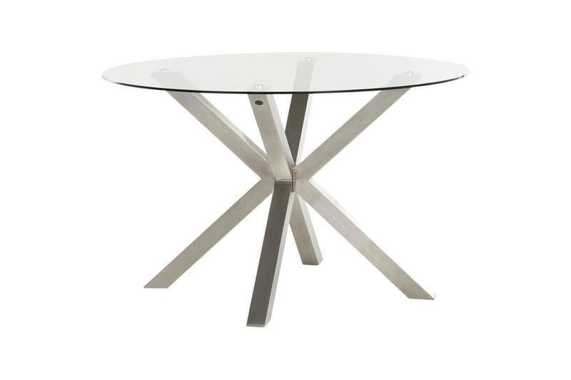 Rundt bord Maletto - Sølv, Transparent - Hagemøbler & utemiljø - Hagebord - Spisebord ute