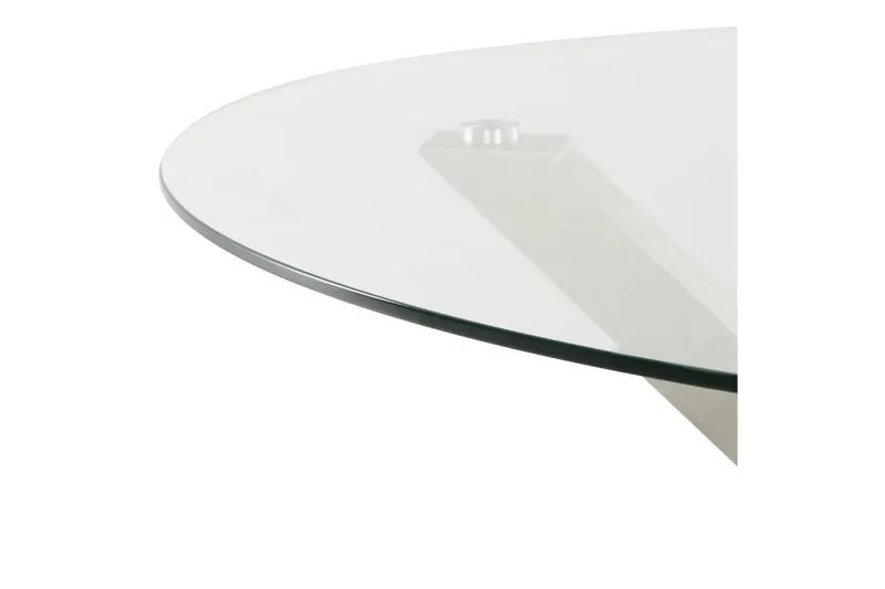 Rundt bord Maletto - Sølv, Transparent - Hagemøbler & utemiljø - Hagebord - Spisebord ute