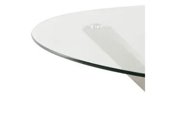 Rundt bord Maletto - Sølv/Transparent - Hagemøbler & utemiljø - Hagebord - Spisebord ute