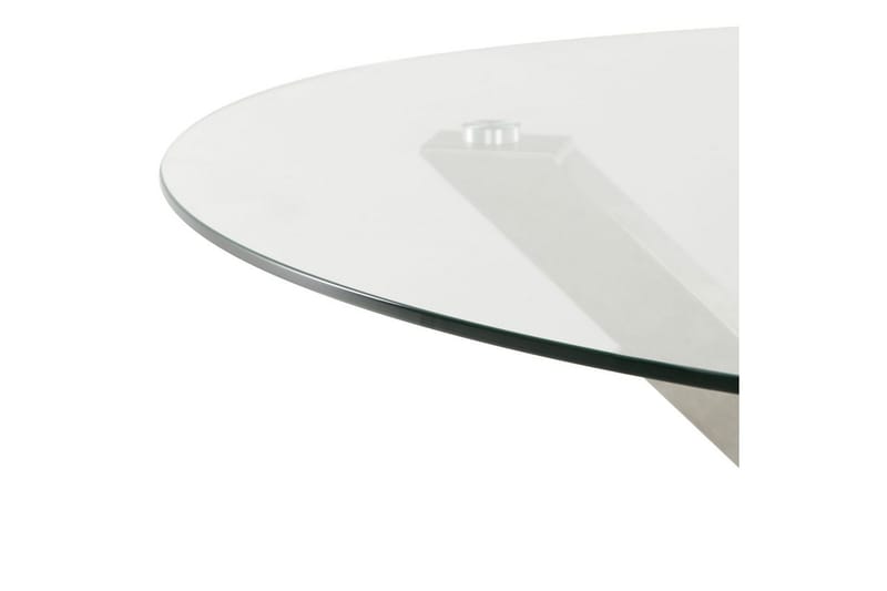 Rundt bord Maletto - Sølv/Transparent - Hagemøbler & utemiljø - Hagebord - Spisebord ute