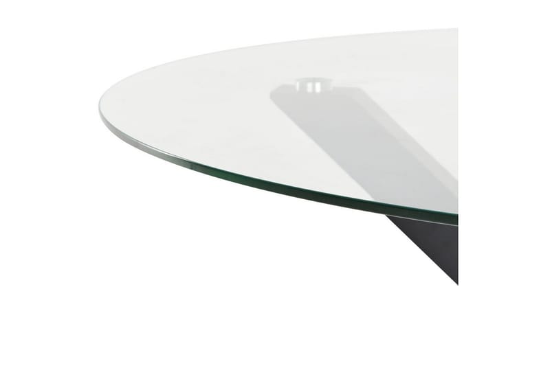 Rundt bord Maletto - Svart, gjennomsiktig, Svart, Gjennomsiktig - Hagemøbler & utemiljø - Hagebord - Spisebord ute