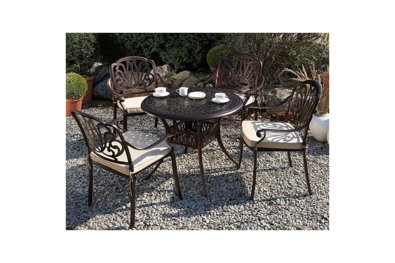 Runt bord Beliani Ancona Brown - Hagemøbler & utemiljø - Hagebord - Spisebord ute