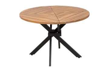 Runt bord Beliani Lissone Light wood||Black - Hagemøbler & utemiljø - Hagebord - Spisebord ute