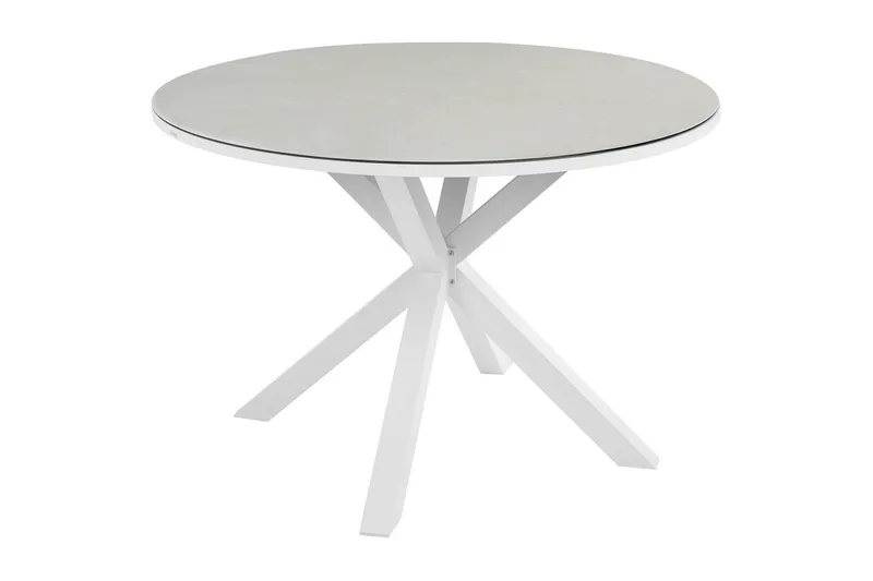 Runt bord Beliani Maletto Vit/Beige/Grå White||Beige||Grey