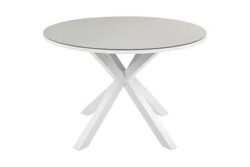 Runt bord Beliani Maletto Vit/Beige/Grå White||Beige||Grey - Hagemøbler & utemiljø - Hagebord - Spisebord ute