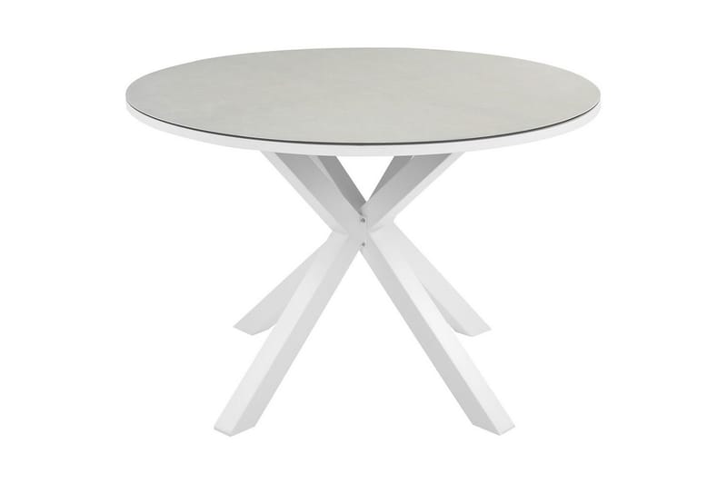 Runt bord Beliani Maletto Vit/Beige/Grå White||Beige||Grey - Hagemøbler & utemiljø - Hagebord - Spisebord ute