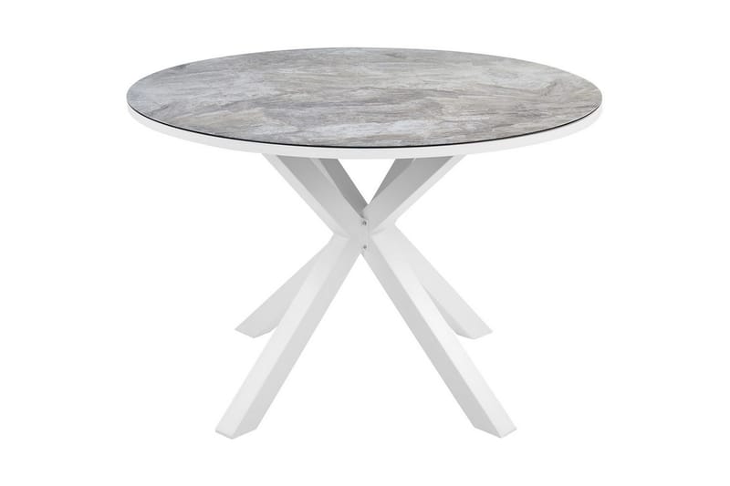 Runt bord Beliani Maletto Vit/Beige/Grå White||Grey - Hagemøbler & utemiljø - Hagebord - Spisebord ute