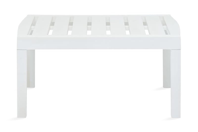 Salongbord hvit 78x55x38 cm plast - Hvit - Spisebord ute