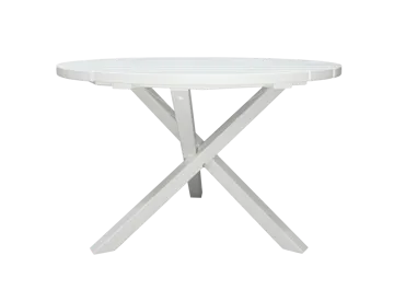 Scottsdale Hagebord Rund Hvit Ø 112 cm - Hvit - Hagemøbler & utemiljø - Hagebord - Spisebord ute