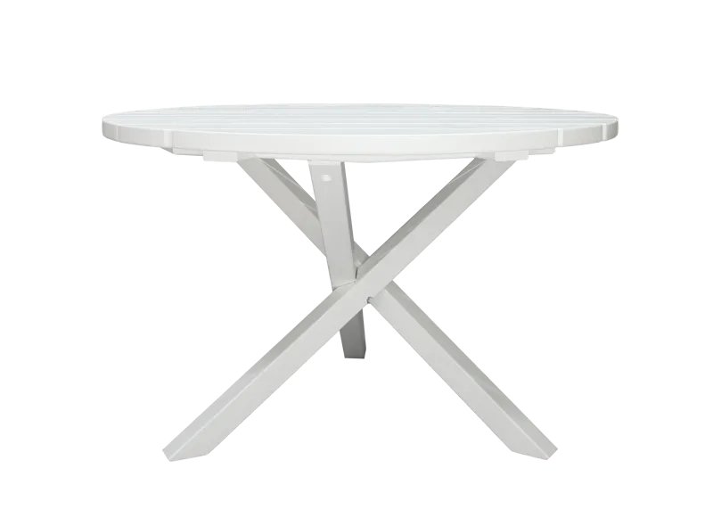 Scottsdale Hagebord Rund Hvit Ø 112 cm - Hvit - Hagemøbler & utemiljø - Hagebord - Spisebord ute