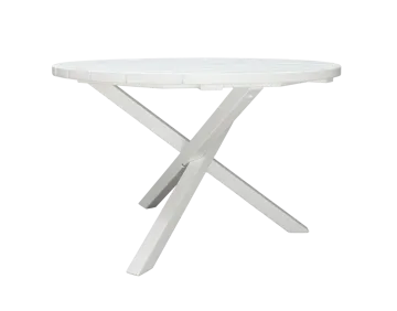 Scottsdale Hagebord Rund Hvit Ø 112 cm - Hvit - Hagemøbler & utemiljø - Hagebord - Spisebord ute