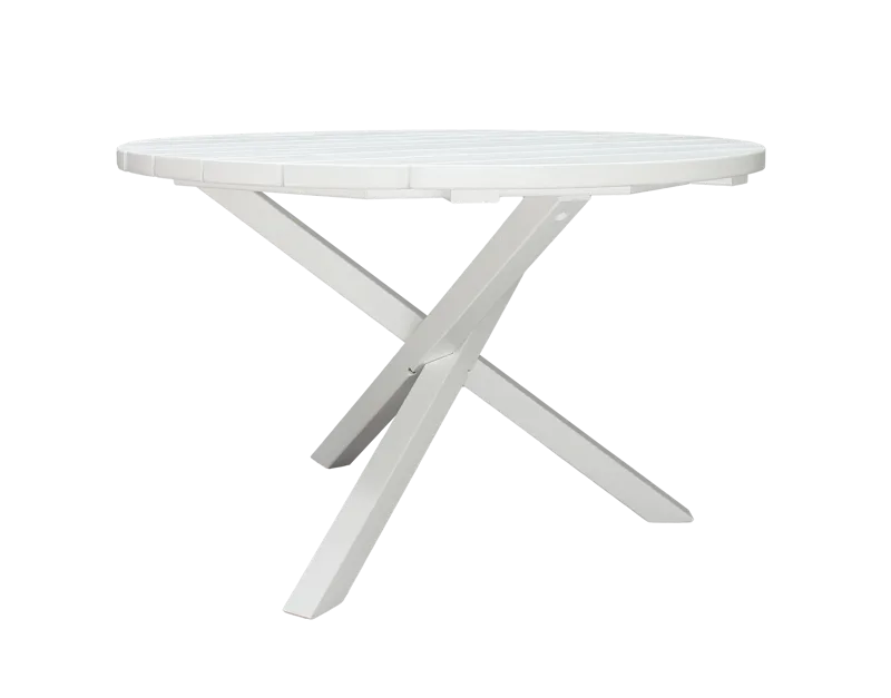 Scottsdale Hagebord Rund Hvit Ø 112 cm - Hvit - Hagemøbler & utemiljø - Hagebord - Spisebord ute