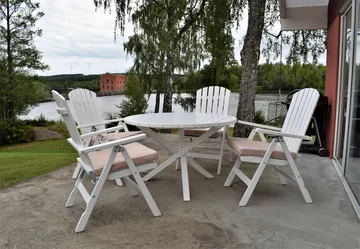 Scottsdale Hagebord Rund Hvit Ø 112 cm - Hvit - Hagemøbler & utemiljø - Hagebord - Spisebord ute