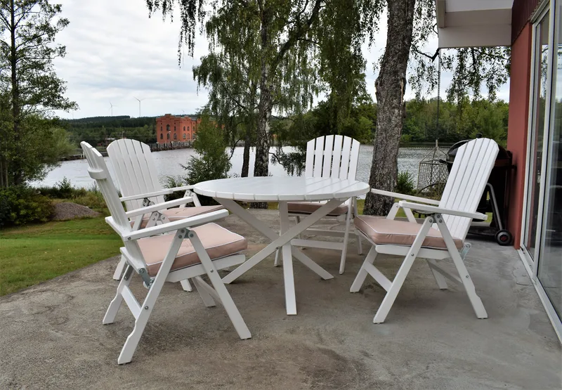 Scottsdale Hagebord Rund Hvit Ø 112 cm - Hvit - Hagemøbler & utemiljø - Hagebord - Spisebord ute