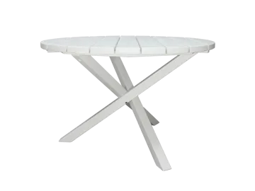 Scottsdale Hagebord Rund Hvit Ø 112 cm - Hvit - Hagemøbler & utemiljø - Hagebord - Spisebord ute