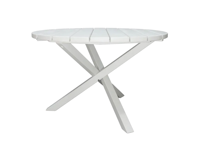 Scottsdale Hagebord Rund Hvit Ø 112 cm - Hvit - Hagemøbler & utemiljø - Hagebord - Spisebord ute