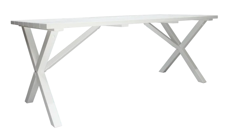 Scottsdale Utebord Rektangulært Hvit 190 cm - Hvit - Hagemøbler & utemiljø - Hagebord - Spisebord ute