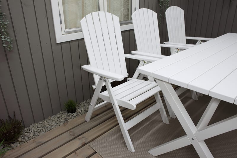 Scottsdale Utebord Rektangulært Hvit 190 cm - Hvit - Hagemøbler & utemiljø - Hagebord - Spisebord ute