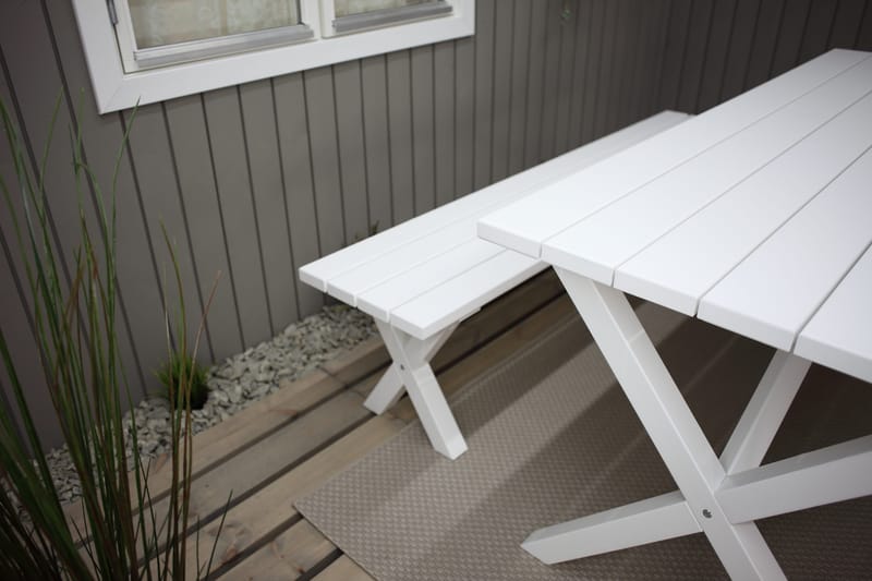 Scottsdale Utebord Rektangulært Hvit 190 cm - Hvit - Hagemøbler & utemiljø - Hagebord - Spisebord ute