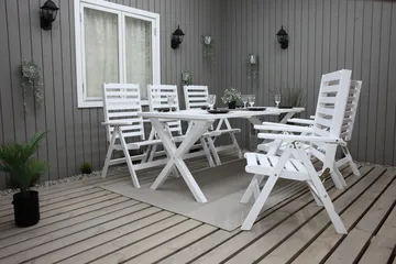 Scottsdale Utebord Rektangulært Hvit 190 cm - Hvit - Hagemøbler & utemiljø - Hagebord - Spisebord ute