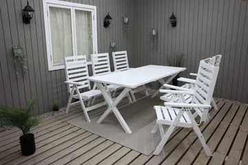 Scottsdale Utebord Rektangulært Hvit 190 cm - Hvit - Hagemøbler & utemiljø - Hagebord - Spisebord ute