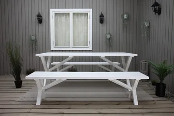 Scottsdale Utebord Rektangulært Hvit 190 cm - Hvit - Hagemøbler & utemiljø - Hagebord - Spisebord ute