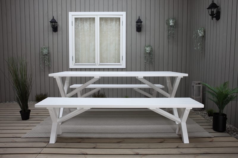 Scottsdale Utebord Rektangulært Hvit 190 cm - Hvit - Hagemøbler & utemiljø - Hagebord - Spisebord ute