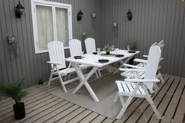 Scottsdale Utebord Rektangulært Hvit 190 cm - Hvit - Hagemøbler & utemiljø - Hagebord - Spisebord ute