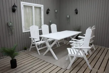 Scottsdale Utebord Rektangulært Hvit 190 cm - Hvit - Hagemøbler & utemiljø - Hagebord - Spisebord ute