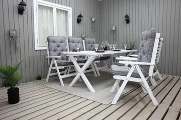 Scottsdale Utebord Rektangulært Hvit 190 cm - Hvit - Hagemøbler & utemiljø - Hagebord - Spisebord ute