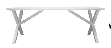 Scottsdale Utebord Rektangulært Hvit 190 cm - Hvit - Hagemøbler & utemiljø - Hagebord - Spisebord ute