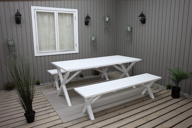 Scottsdale Utebord Rektangulært Hvit 190 cm - Hvit - Hagemøbler & utemiljø - Hagebord - Spisebord ute