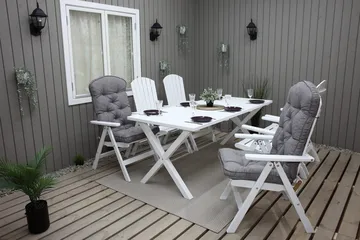 Scottsdale Utebord Rektangulært Hvit 190 cm - Hvit - Hagemøbler & utemiljø - Hagebord - Spisebord ute