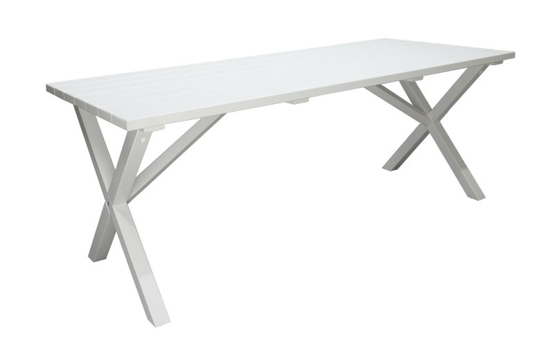 Scottsdale Utebord Rektangulært Hvit 190 cm, Hvit