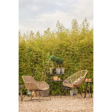 Sidebord Fer 49 cm rundt utendørs - Svart - Hagemøbler & utemiljø - Hagebord - Sidebord utendørs