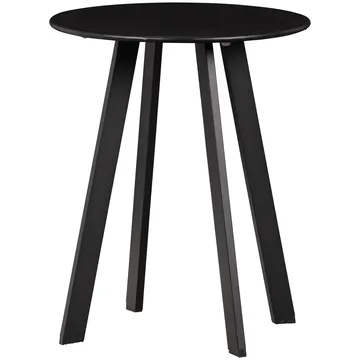 Sidebord Fer 49 cm rundt utendørs - Svart - Hagemøbler & utemiljø - Hagebord - Sidebord utendørs