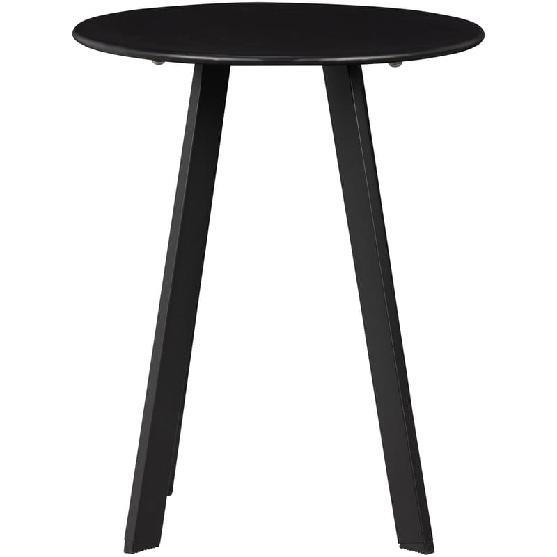 Sidebord Fer 49 cm rundt utendørs - Svart - Hagemøbler & utemiljø - Hagebord - Sidebord utendørs
