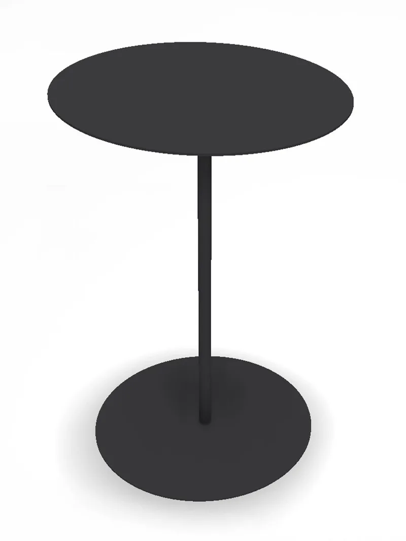 Sidebord Hillerstorp Jet set Ø45x67 cm, Svart