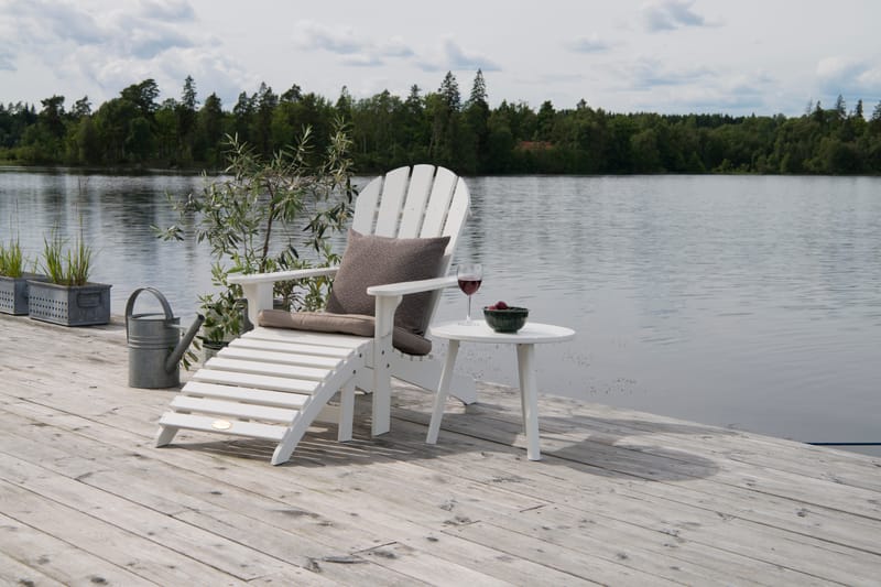 Sidebord Hillerstorp Tennessee Ø50 cm - Hvit - Hagemøbler & utemiljø - Hagebord - Sidebord utendørs