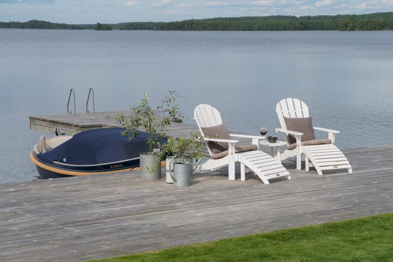 Sidebord Hillerstorp Tennessee Ø50 cm - Hvit - Hagemøbler & utemiljø - Hagebord - Sidebord utendørs