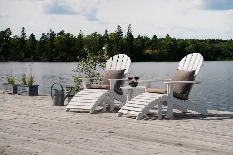 Sidebord Hillerstorp Tennessee Ø50 cm - Hvit - Hagemøbler & utemiljø - Hagebord - Sidebord utendørs