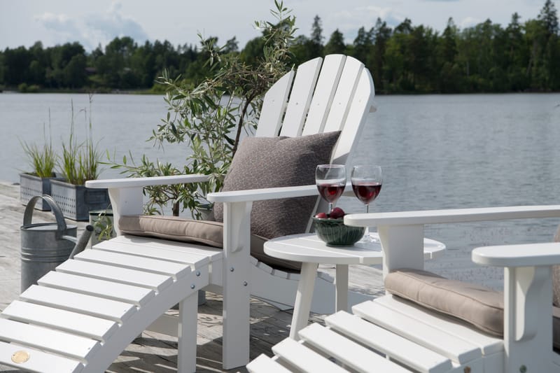 Sidebord Hillerstorp Tennessee Ø50 cm - Hvit - Hagemøbler & utemiljø - Hagebord - Sidebord utendørs